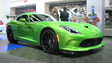This new Stryker Green paint colour was unveiled at the Detroit auto show.