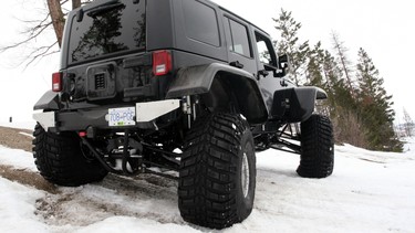 The Franken-Jeep has a serious, serious suspension setup.