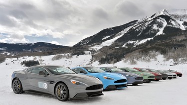Many Aston Martins spend their winters stored inside, but not the ones in the company's On Ice program.