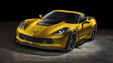 GM says the 2015 Corvette Z06 can sprint from a standstill to 100 km/h in under 3 seconds with the eight-speed automatic.
