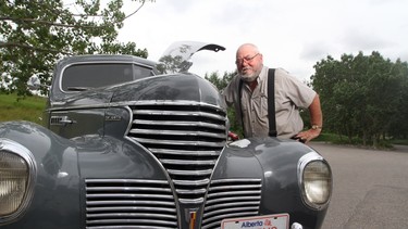 Proud owner Jim Cooper with his 1939 DeSoto Coupe.