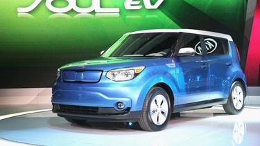 Kia introduces the Soul EV at the Chicago Auto Show.