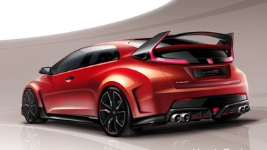 The Honda Civic Type R concept will debut at the Geneva Motor Show next month.