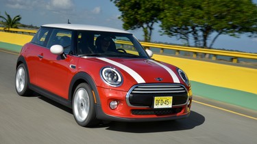 With it's turbocharged three-cylinder engine, the base Mini Cooper is more fun than the S variant.