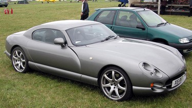 The TVR Cerbera is a British sports car manufactured by TVR between 1996 and 2003. The name is derived from Cerberus the three-headed beast of Greek legend ...  It is so powerful that it is indeed a beast to drive!   Photo Credit:  WikiMedia