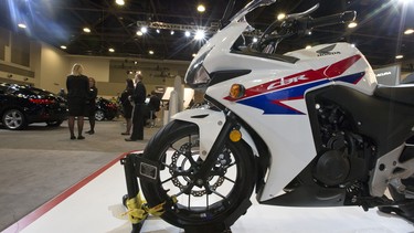 Starting at $6,699 the Honda CBR 500 motorcycle was a surprise. 2014 Ottawa Auto Show at the Ottawa Convention Centre.