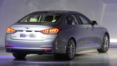 An all-new Hyundai Genesis Sedan, seen here, rolls out in 2015, which could make 2014 models a bargain for car buyers.