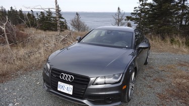 The 2014 Audi A7 is eye-catching with its fastback silhouette and Audis signature LED headlamps.