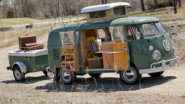 Other potentially romantic vehicles could include a classic 1967 Volkswagen Westfalia Deluxe Camper Van.