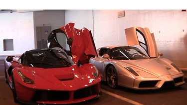 The new LaFerrari faces its Enzo predecessor in a revving match.