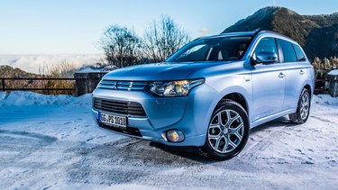 Mitsubishi's European-spec Outlander PHEV is on display at this year's Montreal Auto Show.