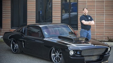 Daryl Francoeur and his brother Rick modified a 1967 Mustang Fastback at 360 Fabrication in Abbotsford Thursday.