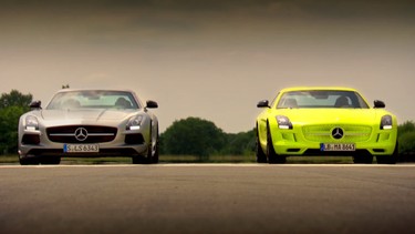 Supercar sibling rivalry: A big V8 versus a fully electric.