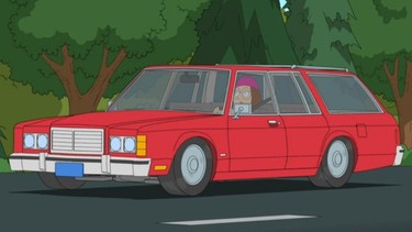 Family Guy's red station wagon seems to be based on the quintessential American family hauler.