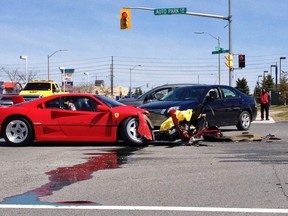 This Ferrari F40 has seen better days.