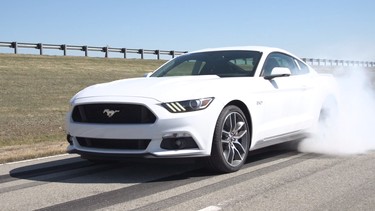 Yes, the 2015 Ford Mustang will help you do perfect, smoky burnouts. No, you shouldn't do this on public roads.