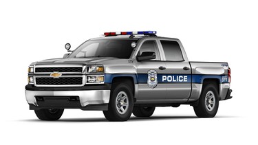 The 2015 Chevrolet Silverado 1500 Crew Cab Special Service Vehicle (SSV) offers durability and features throughout that are designed specifically for police use. The Special Service package is available on 1WT and 1LS trim levels and comes standard with a 5.3L V8 engine and is available with E-85 capability.