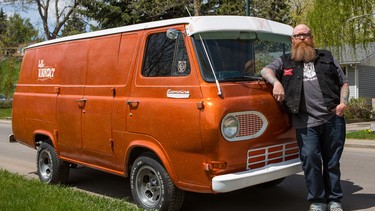 Arlen Smith with his 1967 Ford Econoline van in Calgary.