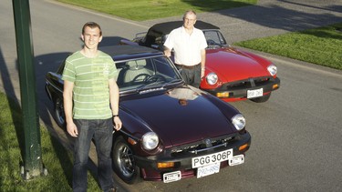 For engineering student Neil McLagan, left, it will be the first opportunity to show the MGB GT he purchased last year and to learn about vintage and classic cars by being a student judge.