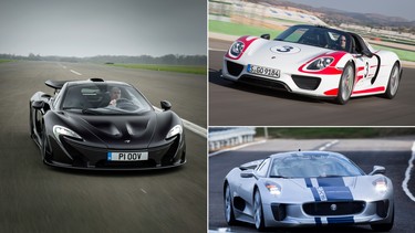 Driving's David Booth was one of the privileged few to spend some time behind three of the world's fastest hyper-hybrids: the McLaren P1 (left), the Porsche 918 Spyder (top), and the Jaguar C-X75 prototype.