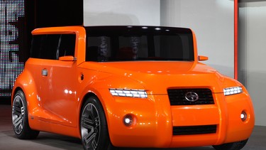 The Scion Hako Coupe concept car is unveiled on March 19, 2008 at the New York International Auto Show.