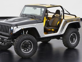 In 2011, Jeep unveiled the Wrangler Stitch Concept. It effectively shed 498 kg from the Wrangler's curb weight through the use of aluminum.