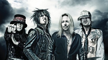 Motley Crue from left, guitarist Mick Mars, bassist Nikki Sixx, singer Vince Neil, drummer Tommy Lee.