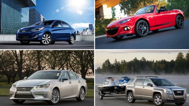 This year's J.D. Power Initial Quality Survey winners include the Hyundai Accent, Mazda Miata, Lexus ES and the GMC Terrain.