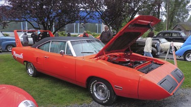 Franks Hutchins, no relation unfortunately, won an award for his sweet Plymouth Road Runner Super Bird at the KMS Tools Car Show.