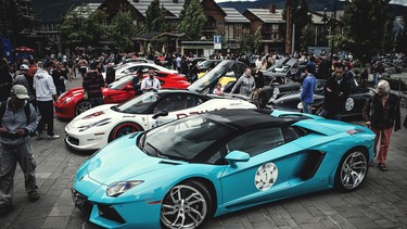 More than 100 supercars on display at Whistlers Olympic Plaza The first stop for supercars on the Diamond Rally was Chances Casino in Whistler.