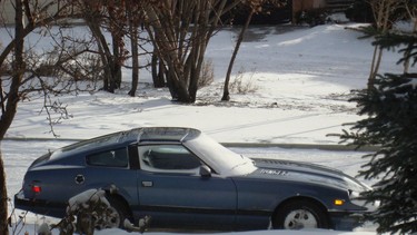 Classic cars in winter