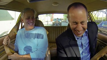 Jon Stewart and Jerry Seinfeld have a laugh at the AMC Gremlin's expense.