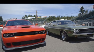 Old or new? Even if it's down on horsepower, the original Dodge Charger puts up a surprisingly good fight against the all-new Hellcat.