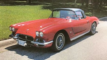 Kenneth Jelley's 1962 Chevrolet convertible Corvette, affectionately named Betsy, is pictured in a handout photo.