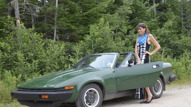 Part of the fun of a summer road trip is what happens when unplanned bliss takes over: visits with friends and rides in strange vehicles, like this Triumph TR7.
