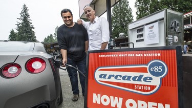 Amir Nazary, left, and Devin Redlich will open Arcade Station this weekend on Marine Drive in West Vancouver.