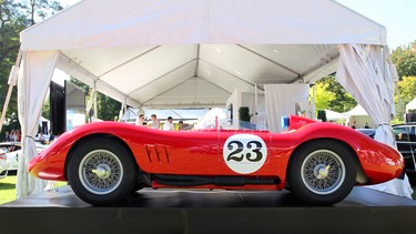 A 1953 Maserati 200Si at the 2014 Vancouver Luxury & Supercar Weekend show.