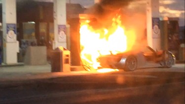 This Porsche 918 Spyder burned to the ground in Caledon, just outside of Toronto, last night.