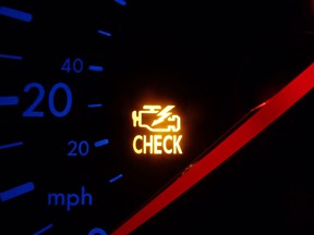A check engine light could mean anything.