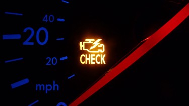 A check engine light could mean anything.