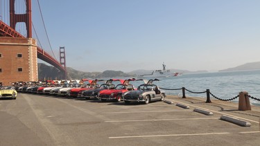 Members of Gull Wing Group International display their treasures on the shore of San Francisco Bay. The group will be in Banff on Sept. 13 for another gathering.