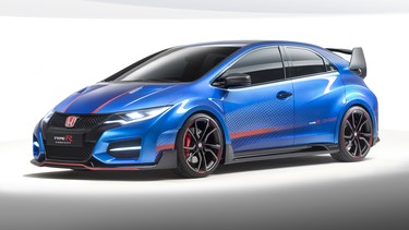The Honda Civic Type R II concept is powered by a turbocharged four-cylinder VTEC engine, good for at least 280 horsepower.