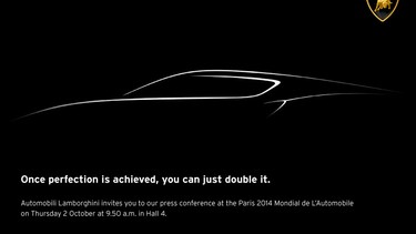 What could Lamborghini possibly be planning for the 2014 Paris Motor Show?