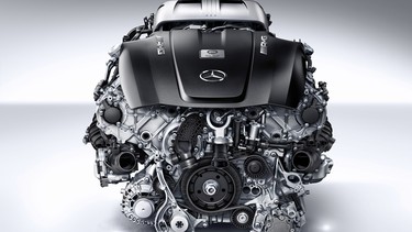 Mercedes' 4.0-litre twin-turbo V8 will appear under the hood of the next C63 AMG.