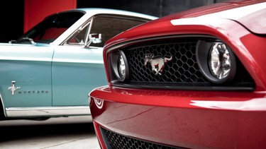A 1967 and a 2014 Mustang. Proof Ford knows how to do retro right.
