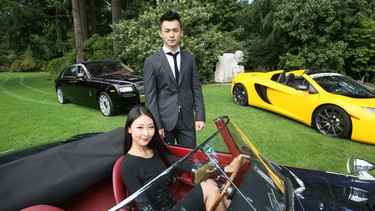 Cars might well be the stars of the event, but well-dressed showgoers help set the luxury tone. Here, models wearing fashions from Oakridge Centre provide a sense of the styles on display.