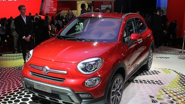 The Fiat 500X crossover at the 2014 Paris Motor Show.