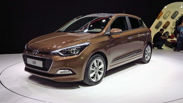 Hyundai's refreshed i20 at the 2014 Paris Motor Show.