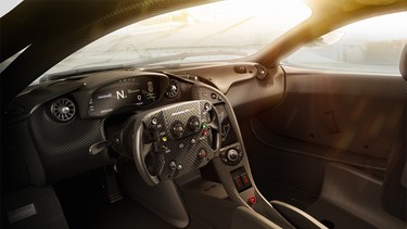 The interior of the McLaren P1 GTR.