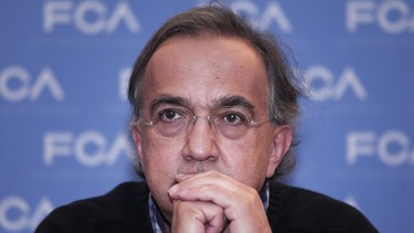Fiat-Chrysler CEO Sergio Marchionne speaks at a press conference at Chrysler Group headquarters September 26, 2014. Marchionne recently announced he will step down as CEO in 2018.
